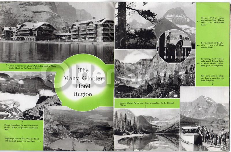Glacier National Park Vintage 1930s Great Northern Railway Graphic Advertising Booklet
