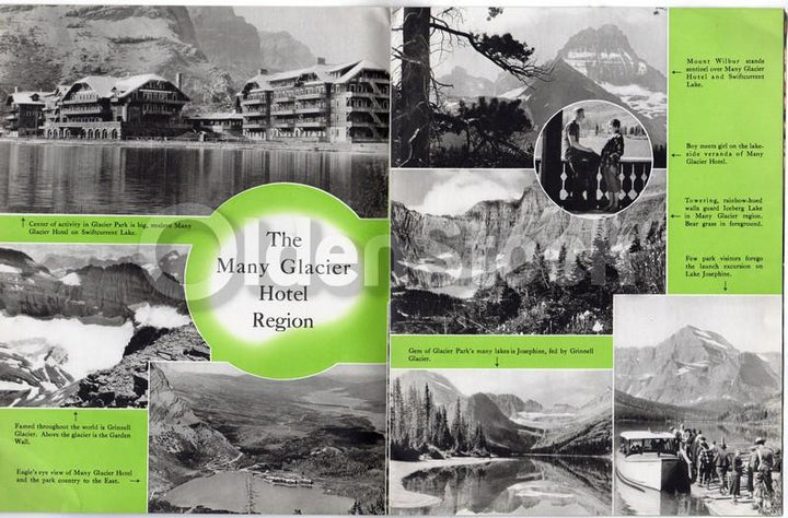 Glacier National Park Vintage 1930s Great Northern Railway Graphic Advertising Booklet
