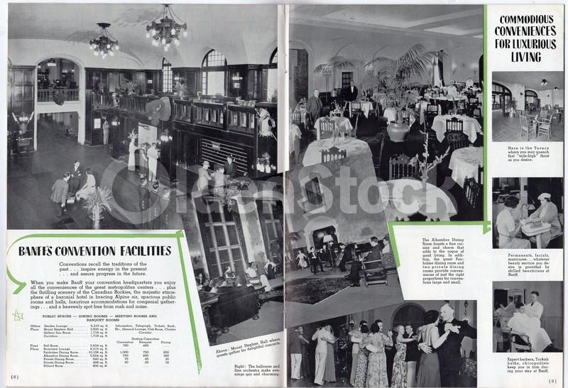 Banff Lake Louise Canadian Pacific Rocky Mountains Antique Graphic Advertising Brochure
