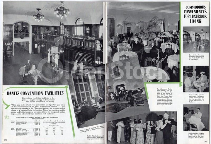 Banff Lake Louise Canadian Pacific Rocky Mountains Antique Graphic Advertising Brochure