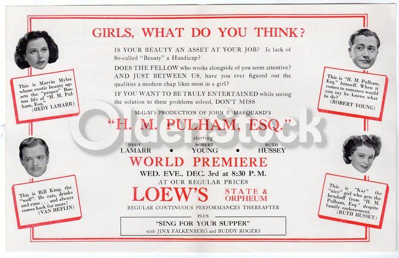 Girls Is Your Beauty Wasted in the Office Vintage HM Pulham Movie Poster Flyer