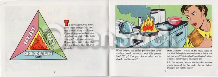 Child's Fire Safety Guide Vintage Graphic Illustrated Educational Booklet