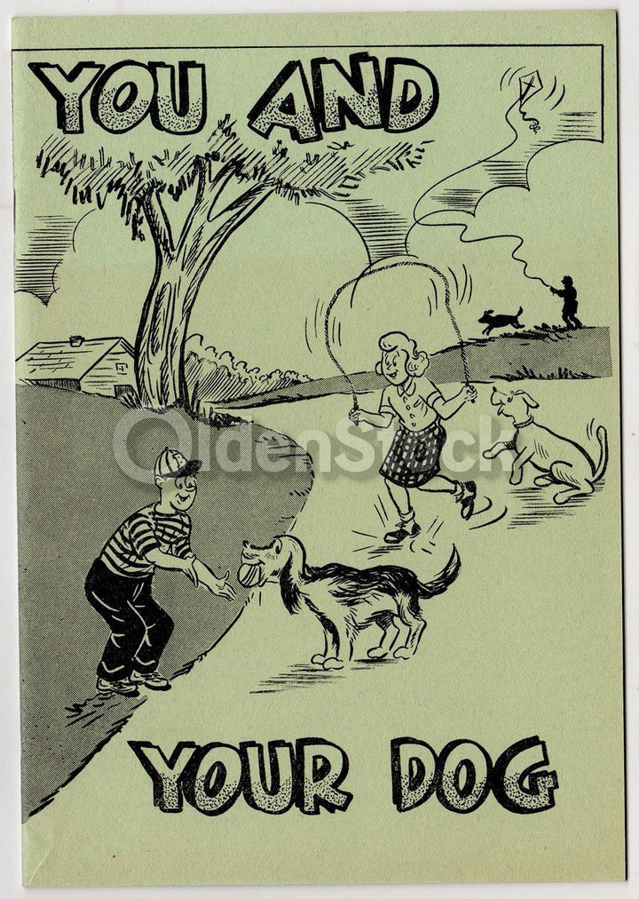 You & Your Dog Vintage Graphic Illustrated Humane Society Educational Book