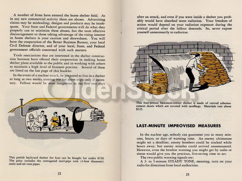 Nuclear Attack Fallout Prevention Vintage Cold War Civil Defense Guide Book