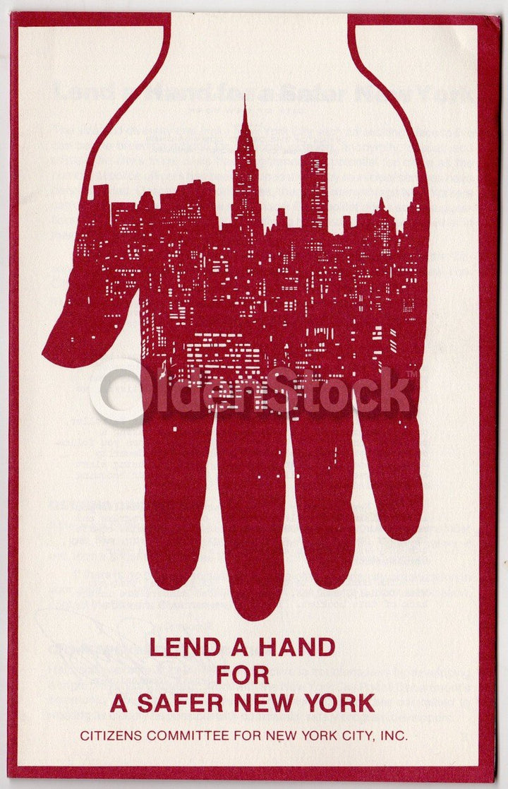 Lend a Hand for a Safer Cleaner New York Vintage City Life PSA Booklets