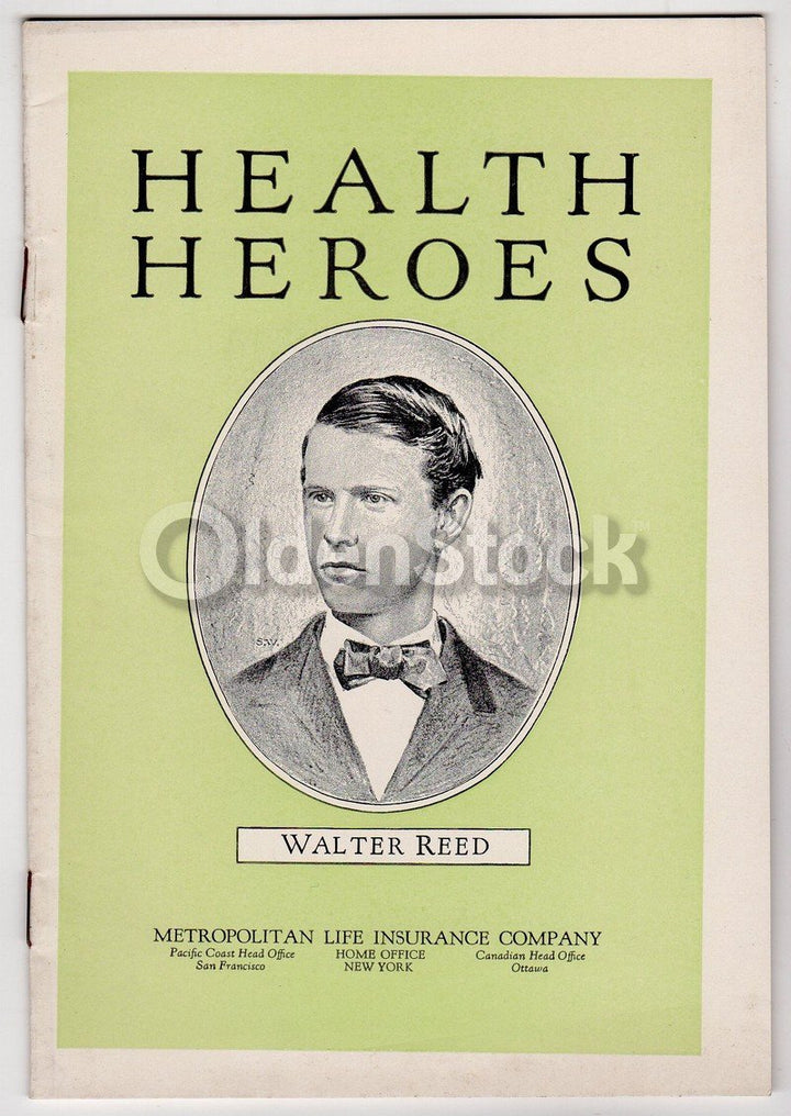 Walter Reed Yellow Fever Doctor Antique Graphic History Booklet 1926