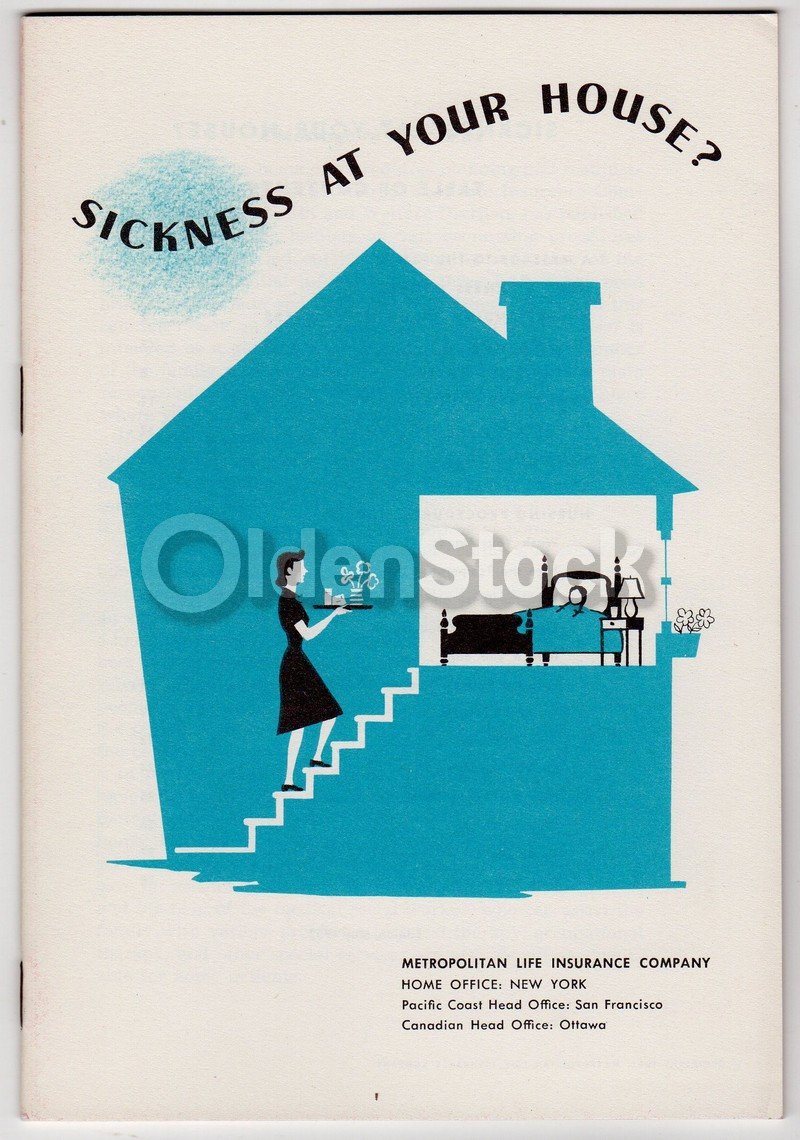 Sickness in Your Home Vintage MET Life Insurance Medical Health Advertising Booklet