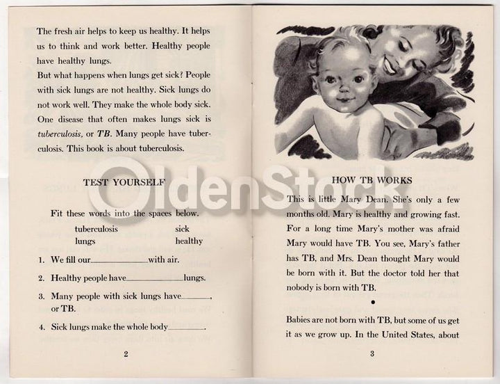 Help Fight Tuberculosis Vintage 1940s Graphic Illustrated Medical Booklet