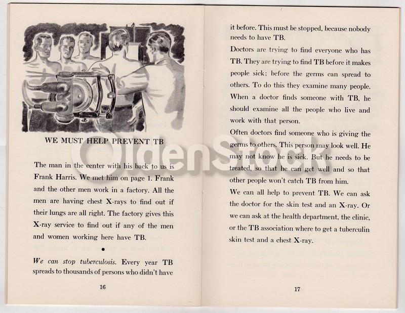 Help Fight Tuberculosis Vintage 1940s Graphic Illustrated Medical Booklet