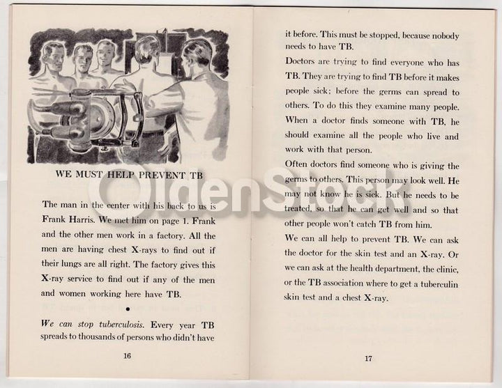 Help Fight Tuberculosis Vintage 1940s Graphic Illustrated Medical Booklet