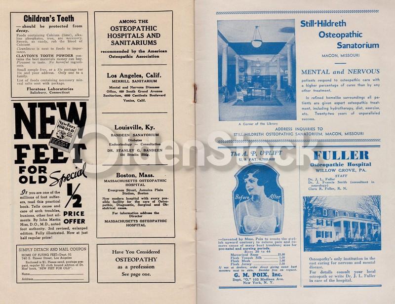 Osteopathic Magazine Vintage Holistic Medicine Illustrated Magazine 1936