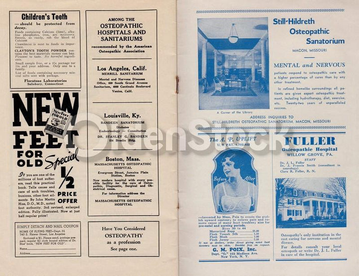 Osteopathic Magazine Vintage Holistic Medicine Illustrated Magazine 1936