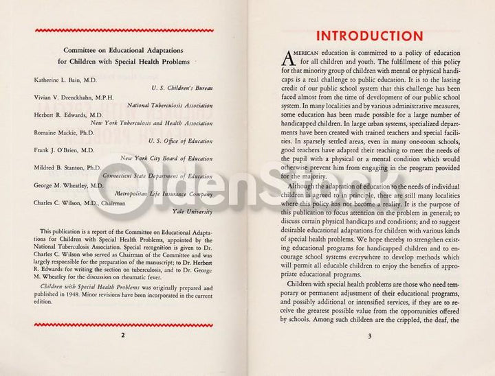 Special Needs Children Educational Methods Vintage 1950s Medical Booklet