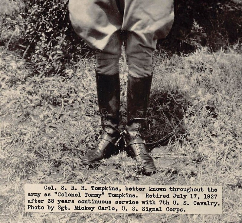 Col. Tommy Tompkins 7th Cavalry Wounded Knee Military File Photo 1930s