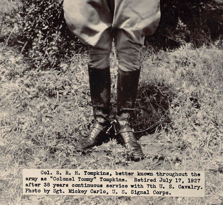 Col. Tommy Tompkins 7th Cavalry Wounded Knee Military File Photo 1930s