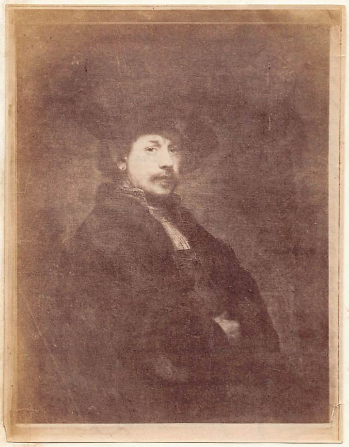 Rembrandt by Himself Painting Antique Albumin Print Photo c.1900