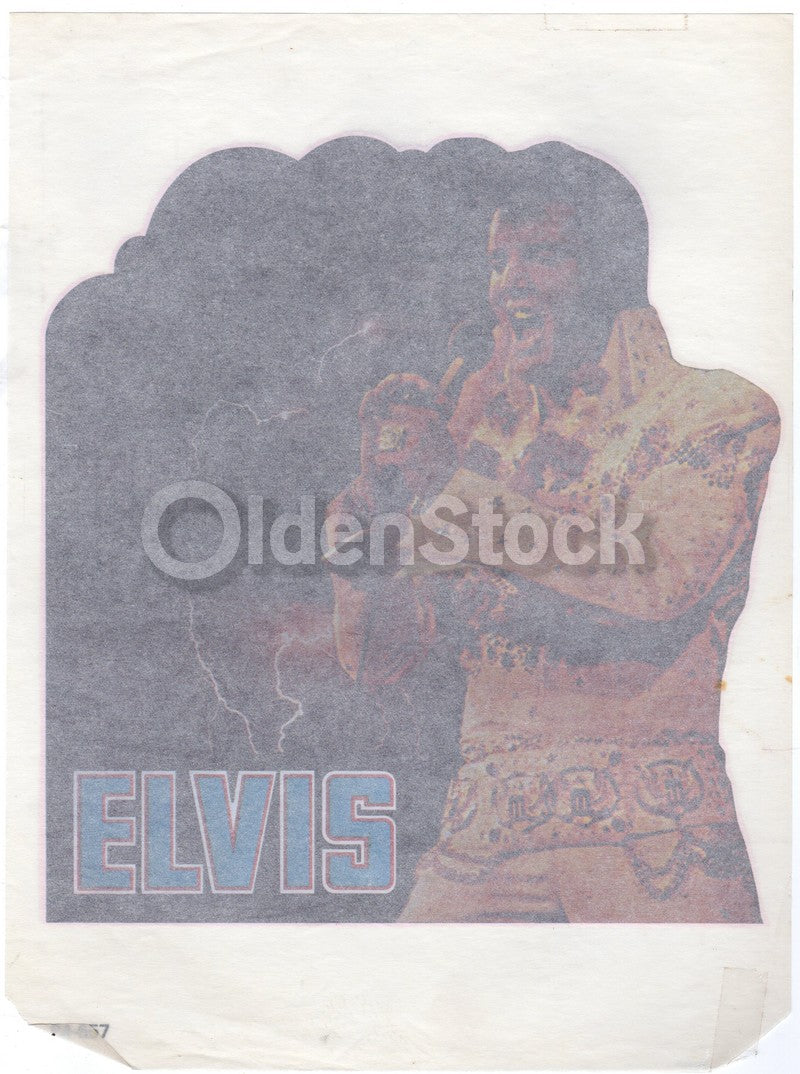 Elvis Presley Rock Music Legend Vintage 1970s Heat Transfer Iron On Graphic