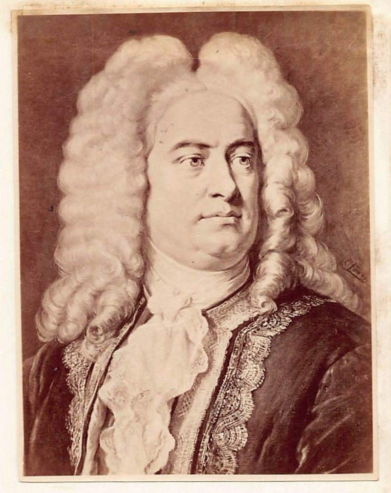 George Frideric Handel German Music Composer Antique Albumen Print Photo c.1900