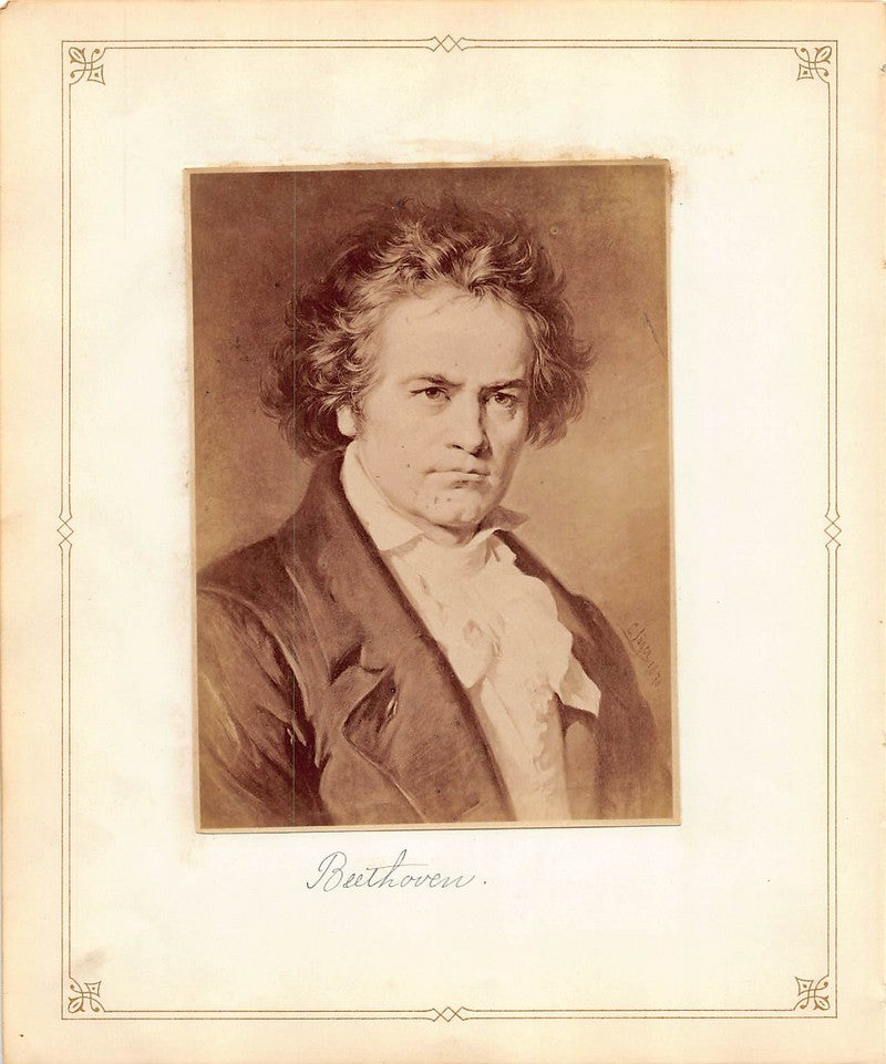 Ludwig van Beethoven German Music Composer Antique Albumen Print Photo c.1900