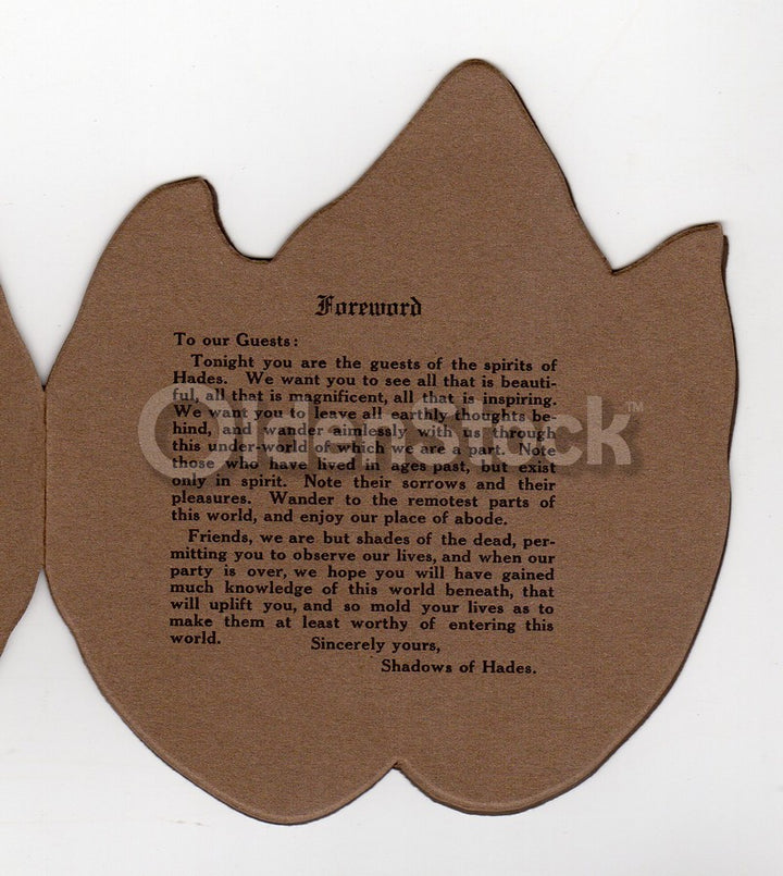 Shades of Hades Satanic Humor Theatre Play Antique College Show Program