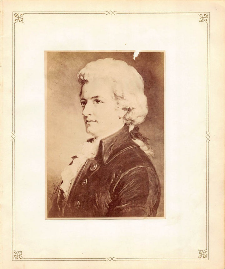 Wolfgang Amadeus Mozart Music Composer Antique Albumen Print Photo c.1900