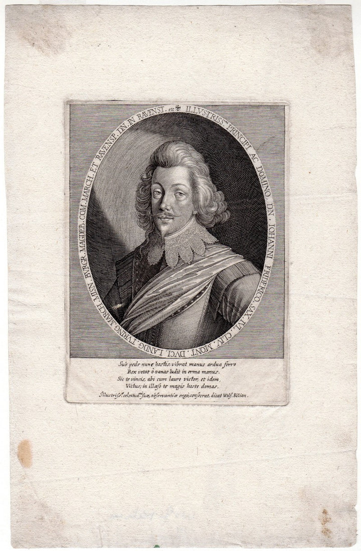 Ernst Wolfgang Kilian German Engraver Antique Portrait Engraving Print