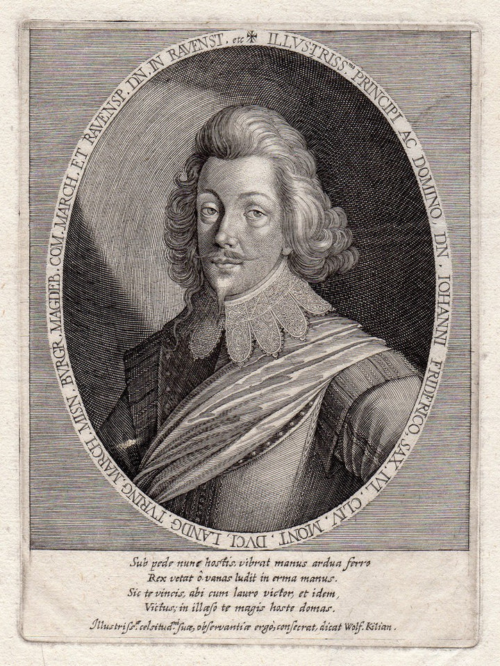 Ernst Wolfgang Kilian German Engraver Antique Portrait Engraving Print
