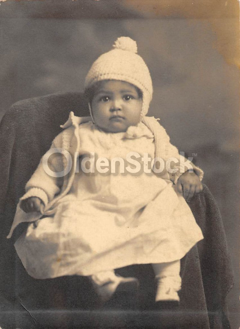 Cutest Baby Black African American Girl Vintage Snapshot Photo