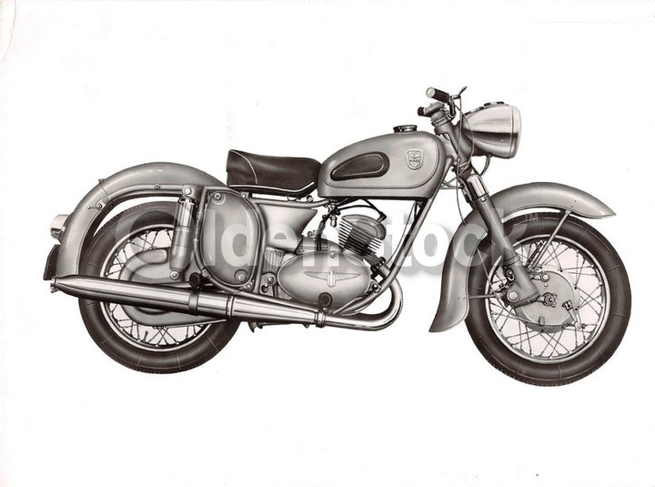 Adler Favorit German Motorcycle Original Vintage Advertising Photo 1957