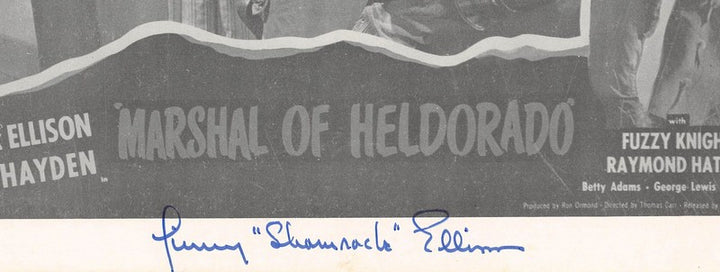 Jimmy Ellison Marshal of Heldorado Cowboy Movie Actor Original Autograph Signed Photo