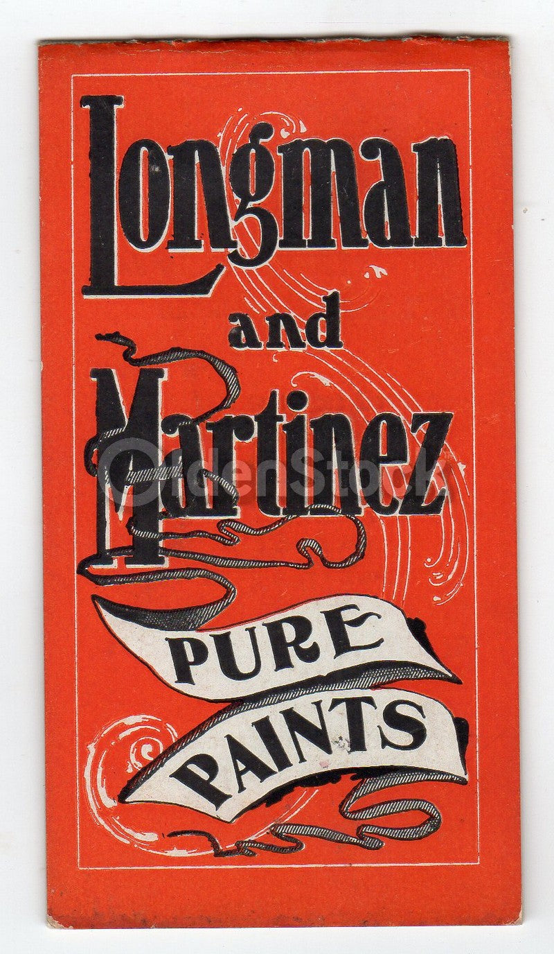 Longman and Martinez Pure Paints Waverly New York Antique Advertising Notepad