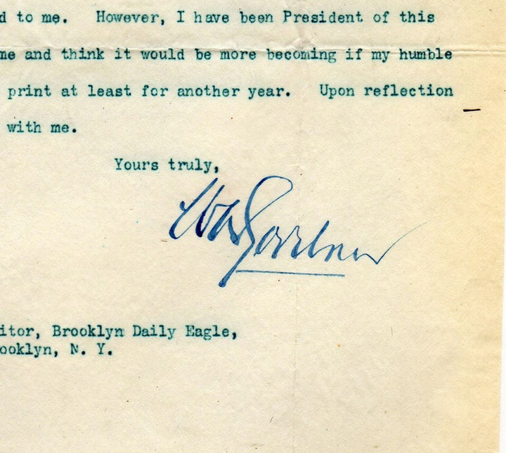 W. A. Gardner Chicago North Western Railroad President Autograph Signed Letter 1910