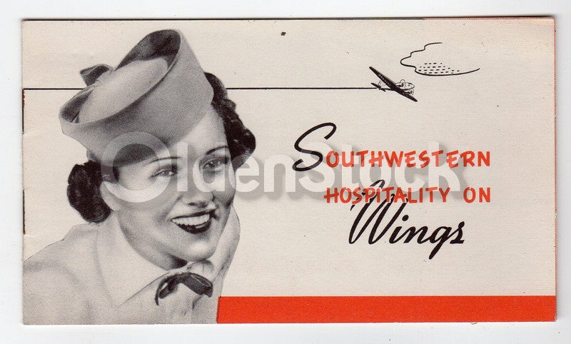 Braniff Airlines Southwestern Hospitality Vintage Graphic Advertising Booklet