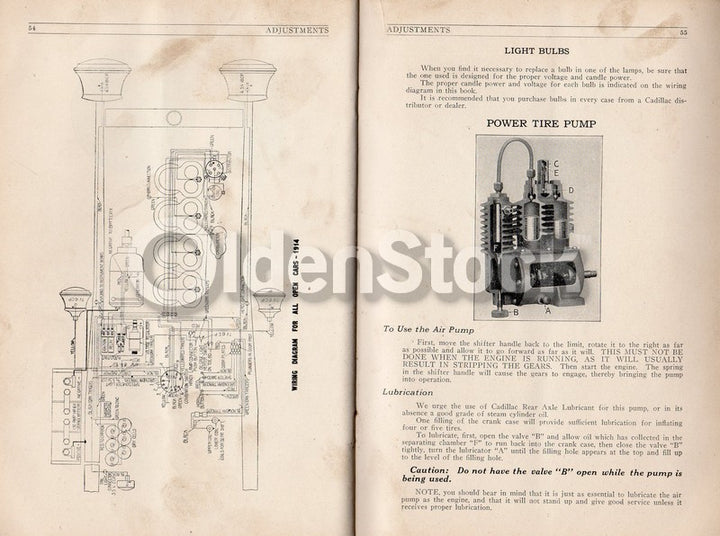 Cadillac Motor Car Company Detroit Michigan Antique Cadillac Car Operator Manual 1914
