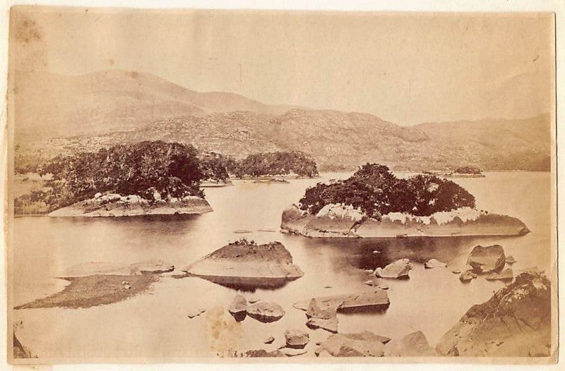 Killarney Ireland Purple Mountain Coastal Scene Antique Albumen Print Art Photo c.1900
