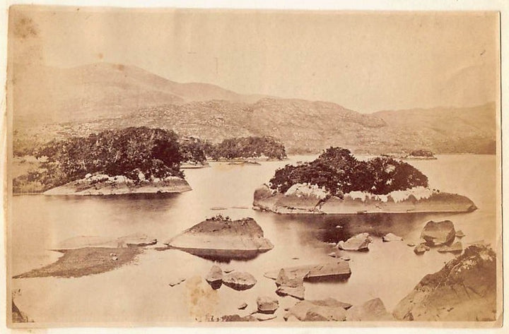 Killarney Ireland Purple Mountain Coastal Scene Antique Albumen Print Art Photo c.1900