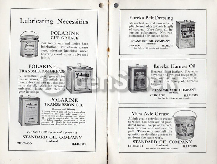 Standard Oil Company Tractor Lubrication Indiana Antique Advertising Manual 1924