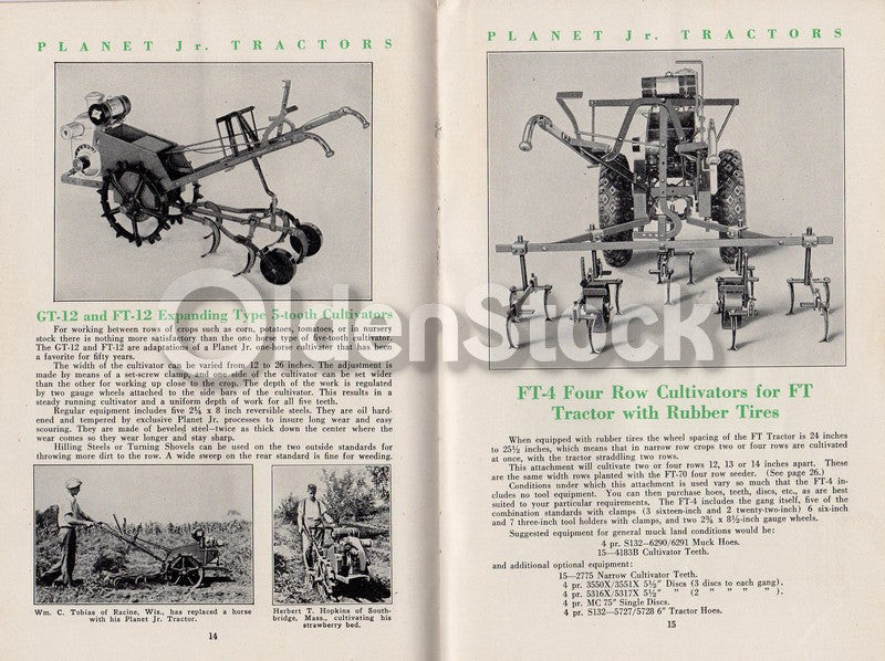 Planet Jr Tractors Antique Agricultural Equipment Advertising Catalog 1937