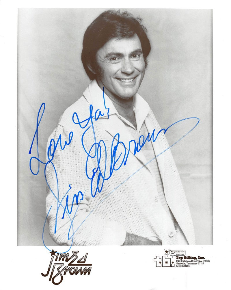Jim Ed Brown Country Music Singer Vintage Autograph Signed Top Billing Inc Promo Photo
