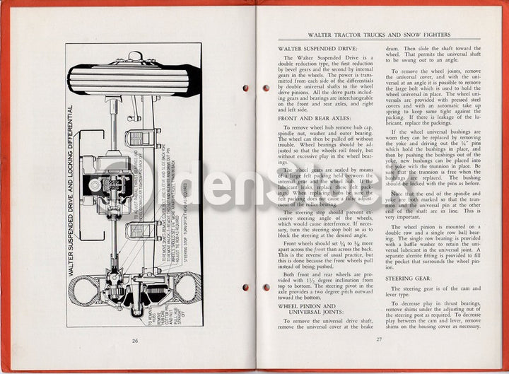 Walter Motor Truck Company Queens Long Island Antique Tractor Manual 1936