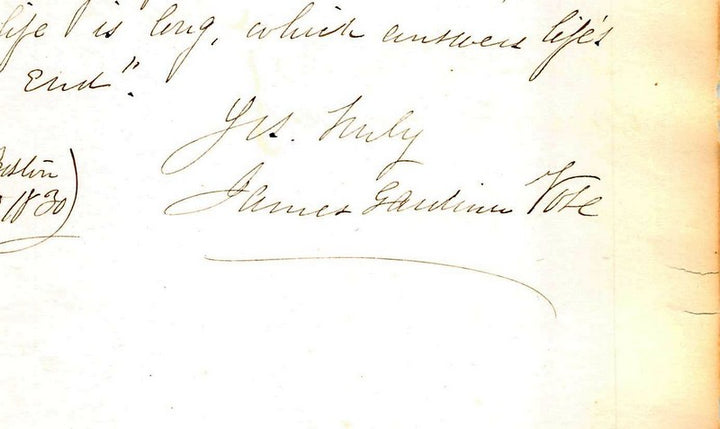 James Gardiner Vose Rhode Island Church Minister Antique Autograph Signed Letter
