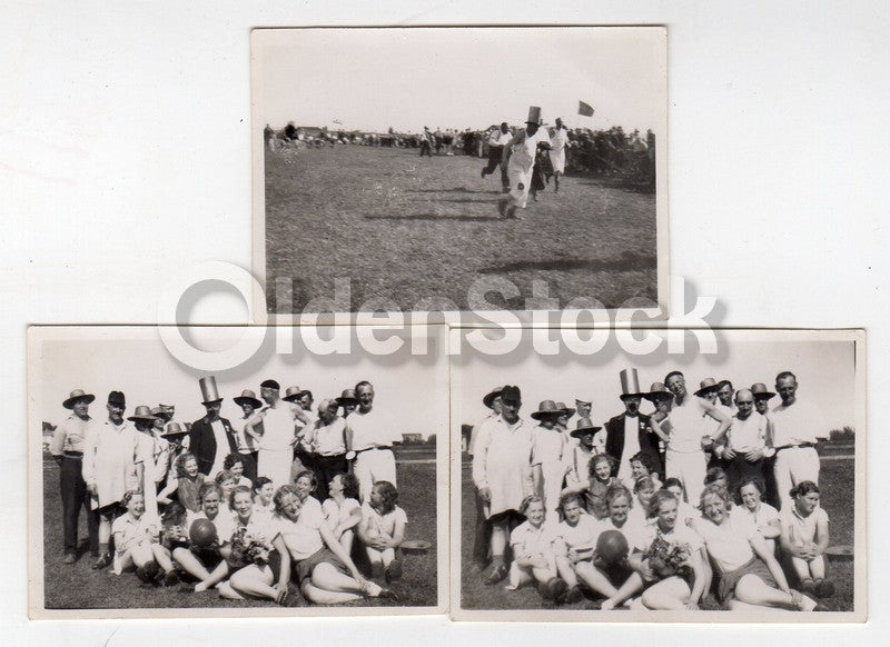 Danish Circus Clown Family Fun Picnic Games Vintage Snapshot Photos lot