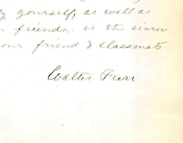 Rev Walter Frear Hawaii Pacific Theological Seminary Antique Autograph Signed Letter