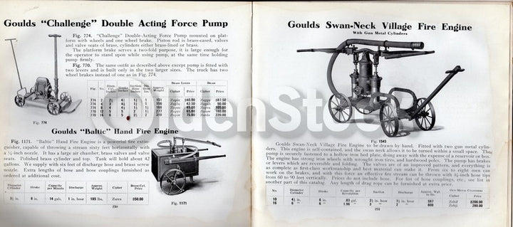 Goulds Manufacturing Company Seneca Falls NY Antique Plumbing Fixtures Catalog
