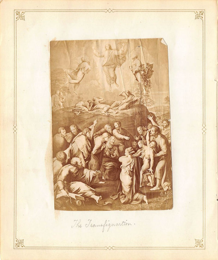 Raphael's Transfiguration of Christ Religious Painting Antique Albumen Print Photo c.1900