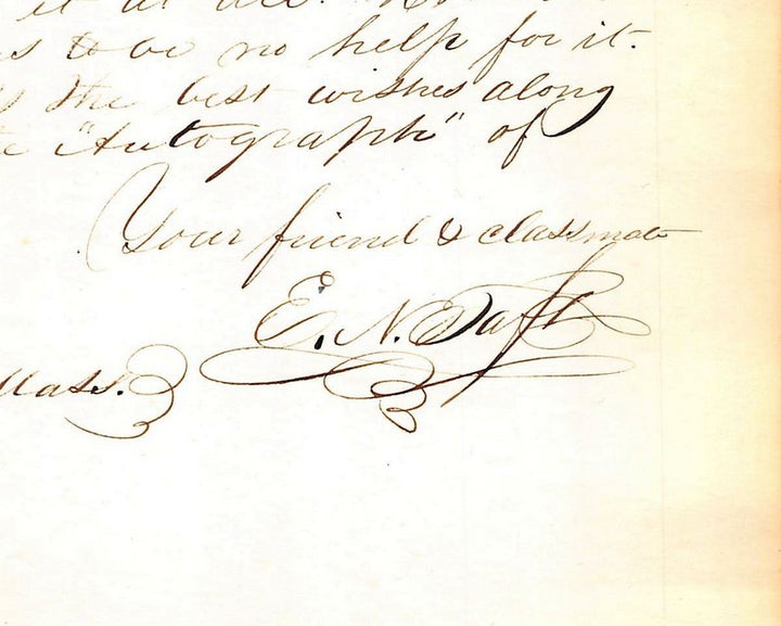 Enos Nelson Taft Lawyer State Commissioner Antique Autograph Signed Letter