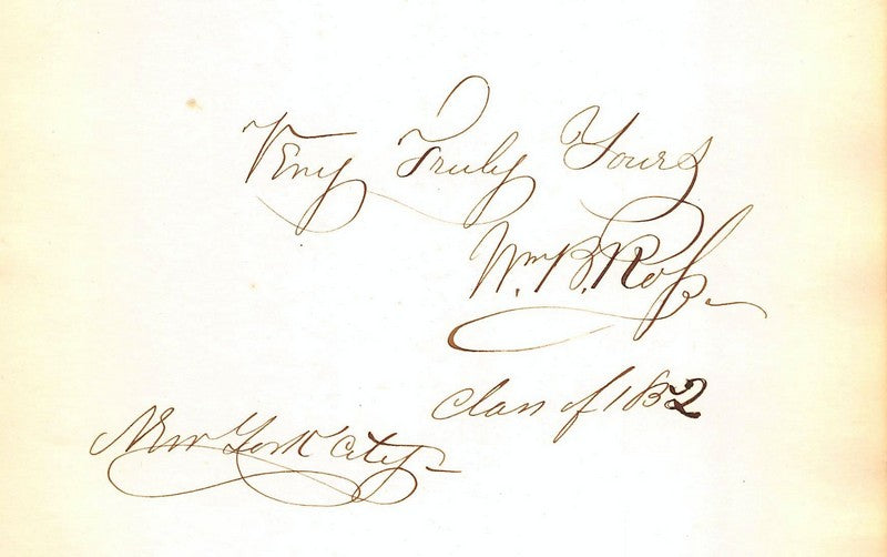 William Baldwin Ross Civil War New York 7th Regiment Antique Autograph Signature 1832