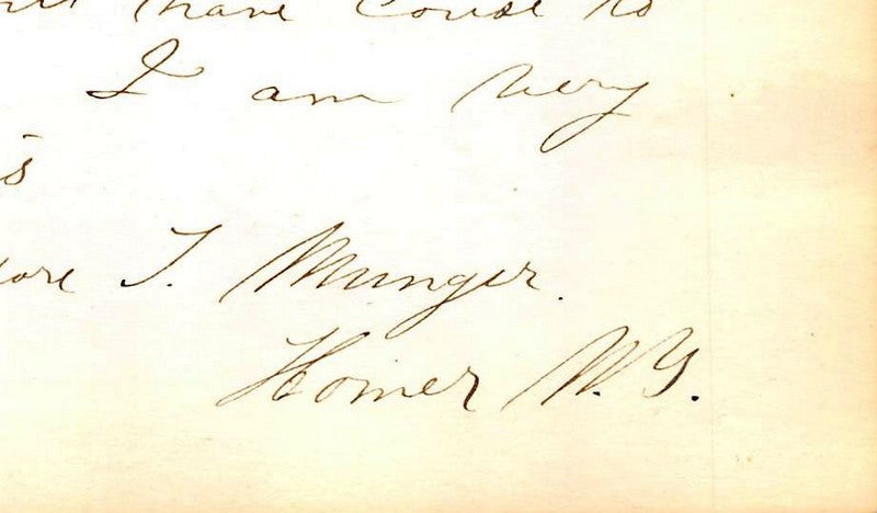 Theodore Munger Christian Minister and Author Antique Autograph Signed Letter 1831