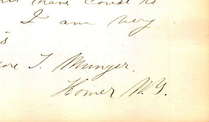 Theodore Munger Christian Minister and Author Antique Autograph Signed Letter 1831