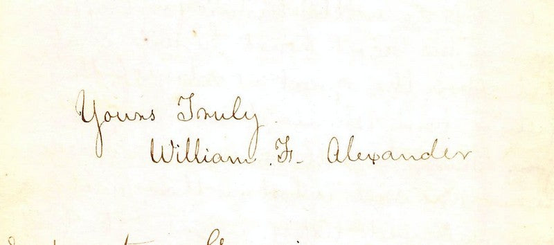 William Alexander Washington Georgia Businessman Antique Autograph Signature 1832